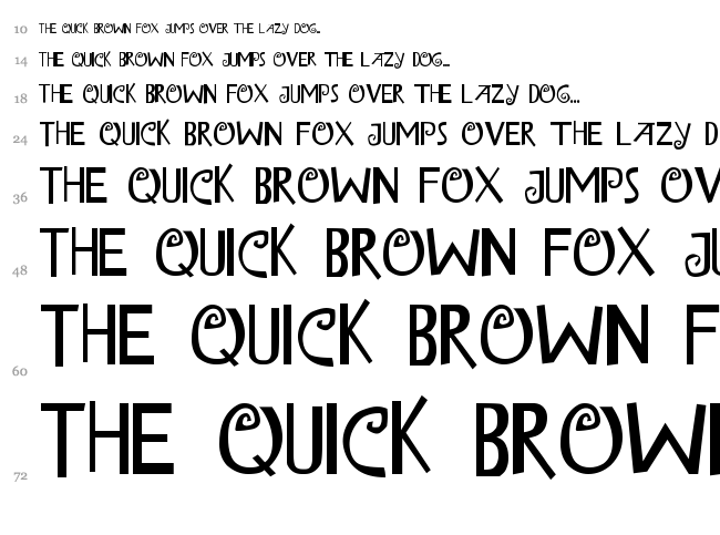 Island of Misfit Toys font waterfall